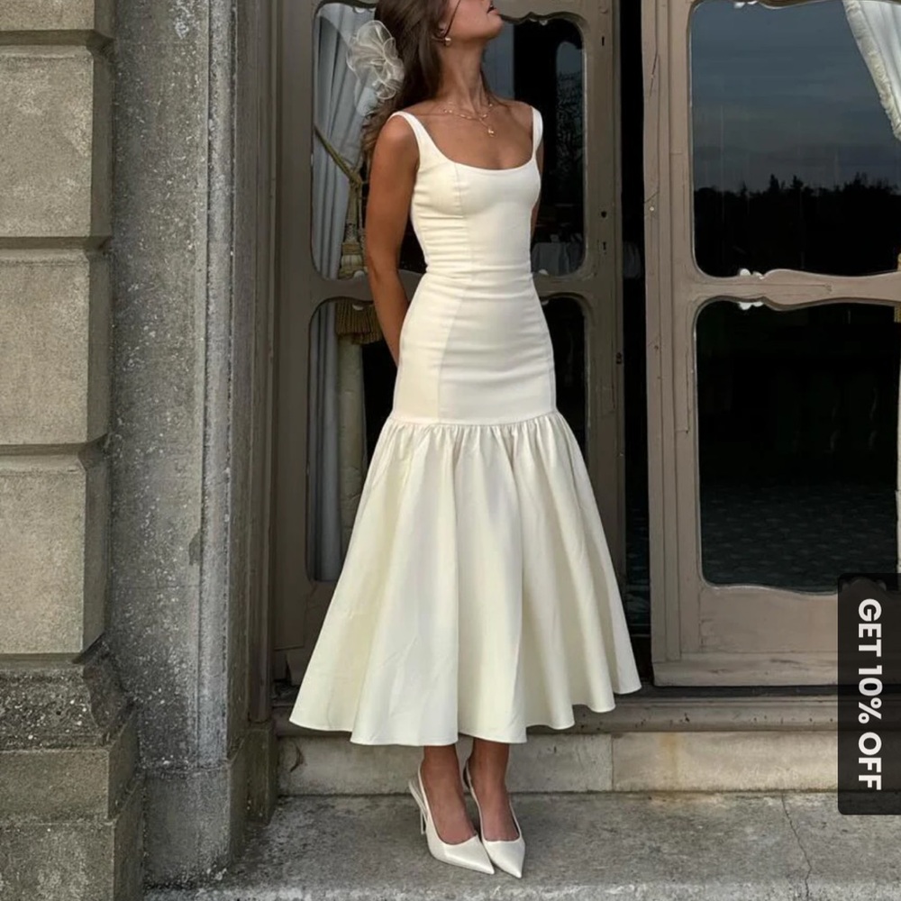 COMMENSE Ruffle Long Cami Sundress